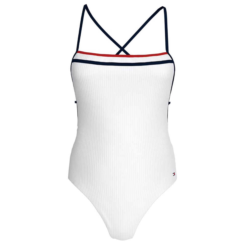 NWT TOMMY HILFIGER Costum Straight One Piece In White